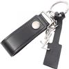 SAINT LAURENT PARIS ciondolo monogramma pelle metallo nero NUOVO uomo SHW