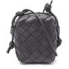 BOTTEGA VENETA Borsa a tracolla micro intrecciata 805806V4W518425 pelle nera ...