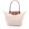 Longchamp Borsa a tracolla Longchamp LE PLIAGE ORIGINAL M tela pelle beige marrone NUOVA