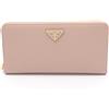 PRADA Portafoglio lungo PRADA SAFFIANO TRIANG Around 1ML506QHHF0236 pelle rosa nuovo