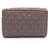 Michael Kors BRYANT Portafoglio Bi-fold 32S5GYTZ2B252 PVC Marrone NUOVO Donna