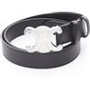 CELINE Cintura CELINE Triomphe Large 30 mm 45BIE3AUY38SI95 pelle nera NUOVA uomo #95