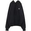 AMI Felpa con cappuccio AMI Paris USW224.747001S cotone nero #S NUOVA da uomo