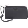JIL SANDER GIRO BUSTA EW Card Case Holder J25UI0011P5713001 pelle BK nuovo
