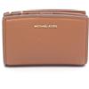 Michael Kors BRYANT Portafoglio Bi-fold 32S5GYTZ2L230 Pelle Marrone NUOVO Log...
