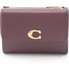 COACH Portafoglio COACH Essential Tri-fold CBF60B4XD2 pelle bordeaux rosa NUOVO donna
