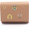 LOEWE Futurist Cat Portafoglio Trifold C643TR2X54 Pelle Marrone Multicolore N...