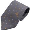 Vivienne Westwood Cravatta Vivienne Westwood con ricamo a sfera in seta grigia NUOVA da uomo