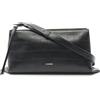JIL SANDER Borsa a tracolla piccola JIL SANDER EMPIRE in pelle nera NUOVA donna