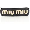 Miu Miu Valletta 5IF0712F72F0967 Plastica Placcata Oro Nero Bianco NUOVO Donna