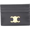 CELINE Triomphe Card Case 10L833DPV38NO pelle nero NUOVO donna GHW