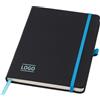 Taccuino PU riciclato A5 con 96 pagine e elastico colorato Charlene personalizzate o neutre
