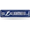 Rico Industries NHL Tampa Bay Lightning Home Décor - Targa stradale in metallo (10,2 x 38,1 cm), ideale per casa, ufficio, camera da letto e grotta degli uomini