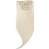 Rapunzel of Sweden Classic Clip-ins Straight / Medium Volume / 7 pieces 10.10 Platinum Blonde 40 cm Extension per capelli 100 g