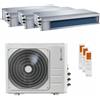 Clivet Condizionatore canalizzabile Clivet DUCT 2 trial split 12000+12000+18000 BTU inverter A++ unità esterna 10.5 kW 89112261/89092219_2/89132211_1