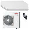 Toshiba Condizionatore Toshiba SHORAI Edge White penta split 9000+9000+9000+9000+9000 BTU inverter A++ wifi unità esterna 10 kW RAS-5M34G3AVG-E/RAS-B10G3KVSG-