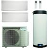 Daikin Multi+ sistema di climatizzazione e acqua calda sanitaria dual split - Unità interne Stylish bianco 7000+7000 BTU - Serbatoio 120 l 4MWXM52A-2F
