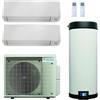 Daikin Multi+ sistema di condizionamento dual split e acqua calda sanitaria - Unità interne Perfera All Seasons 9000+9000 BTU - Serbatoio 90 l 4MWXM52