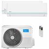 Midea Condizionatore Midea Evolution dual split 9000+12000 BTU inverter A++ unità esterna 5.3 kW M2OE-18HFN8-Q/MSAGXAU-09HRDN8_1/MSAGXBU-12HRDN8_1