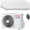 Toshiba Condizionatore Toshiba SHORAI Edge White trial split 7000+7000+12000 BTU inverter A+++ wifi unità esterna 5.2 kW RAS-3M18G3AVG-E/RAS-B07G3KVSG-E_2/RAS