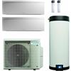 Daikin Multi+ sistema di condizionamento dual split e acqua calda sanitaria - Unità interne Emura 3 bianco 9000+12000 BTU - Serbatoio 90 l 4MWXM52A-FT