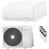 Beretta Condizionatore Beretta BREVA E quadri split 9000+9000+12000+12000 BTU inverter A++ unità esterna 7.5 kW 20194331/20206321_2/20206322_2