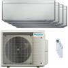 Daikin Condizionatore Daikin Stylish Silver quadri split 7000+7000+9000+18000 BTU inverter A++ wifi unità esterna 7.4 kW 4MXM80A/FTXA20CS_2/FTXA25CS_1/FTXA50