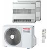 Toshiba Condizionatore Toshiba Console J2 dual split 9000+12000 BTU inverter A++ unità esterna 4,0 kW RAS-2M14G3AVG-E-RAS-B10J2FVG-E-2-CEBBCC