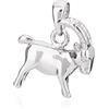 NKlaus Ciondolo segno zodiacale piccolo Capricorno Argento 925 13x12mm oroscopo zodiacale 11301