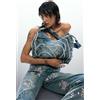 Desigual, borsa in denim con fibbie, Donna, Cotone, Blu, U