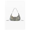 Desigual, Borsa in denim tinto, Verde, U