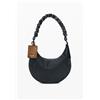 Desigual, borsa media ovale in rilievo, Donna, Poliuretano, Nero, U
