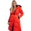 Desigual, Cappotto imbottito con cintura lunga, Poliestere, Arancione, XS