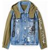 Desigual, Giubbotto parka Mickey Mouse, Cotone, Verde, 5/6