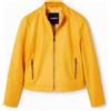 Desigual, Giubotto biker Slim, Poliestere, Giallo, XL