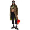 Desigual, Cappotto imbottito staccabile, Poliammide, Verde, S