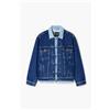 Desigual, Giacca patchwork in denim, Cotone, Blu, L