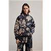 Desigual, giacca stampata gaugin, Uomo, Poliammide, Nero, L