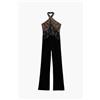 Desigual, Tuta due pezzi, Poliestere, Nero, L
