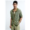 Desigual, Maglione polo a maglia, Uomo, Cotone, Verde, L