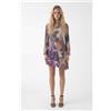 Desigual, Abito asimmetrico stampato, Poliestere, Marrone, L