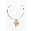 Desigual, Collana rigida con conchiglia placcata argento Zalio, Nero, U