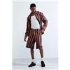 Desigual, bermuda a righe in maglia, Uomo, Rosso, L