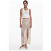 Desigual, Pareo crochet con applicazioni, Donna, Cotone, Bianco, U