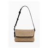 Desigual, Borsa a tracolla in rafia, Donna, Carta, Bianco, U