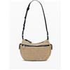 Desigual, Borsa logo in vimini, Donna, Carta, Bianco, U
