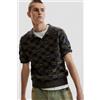 Desigual, Polo bicolore, Uomo, Cotone, Blu, L