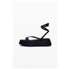 Desigual, Sandalo con plateau e cinturini, Donna, Poliestere, Nero, 38