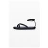 Desigual, Sandalo piatto con cinturino, Donna, Cow Leather, Nero, 37