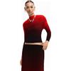 Desigual, Blusa sfumata, Donna, Poliestere, Rosso, L